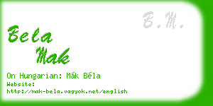 bela mak business card