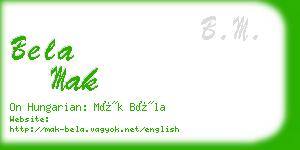 bela mak business card